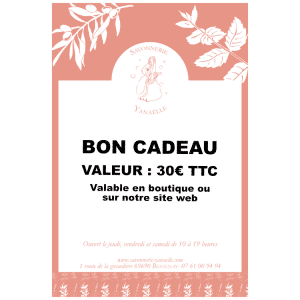 Bon cadeau de 30€ - Savonnerie Yanaëlle