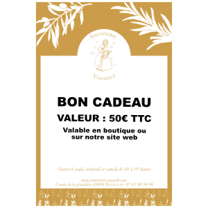 Bon cadeau de 50€ - Savonnerie Yanaëlle